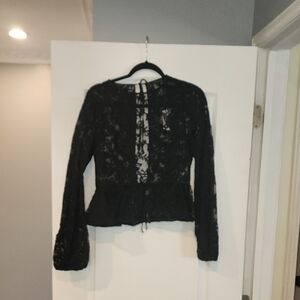 Elegant Black Lace Top
